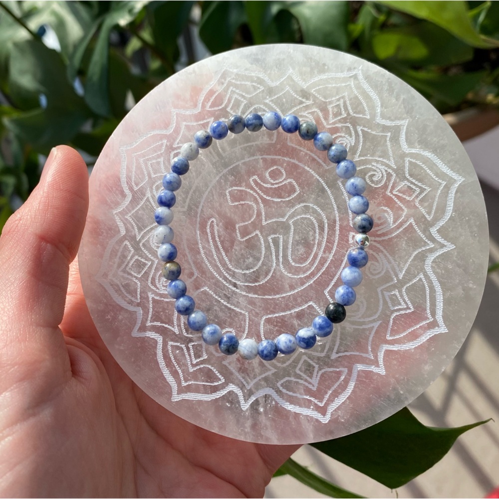 Blue Spotted Sodalite Healing Bracelet